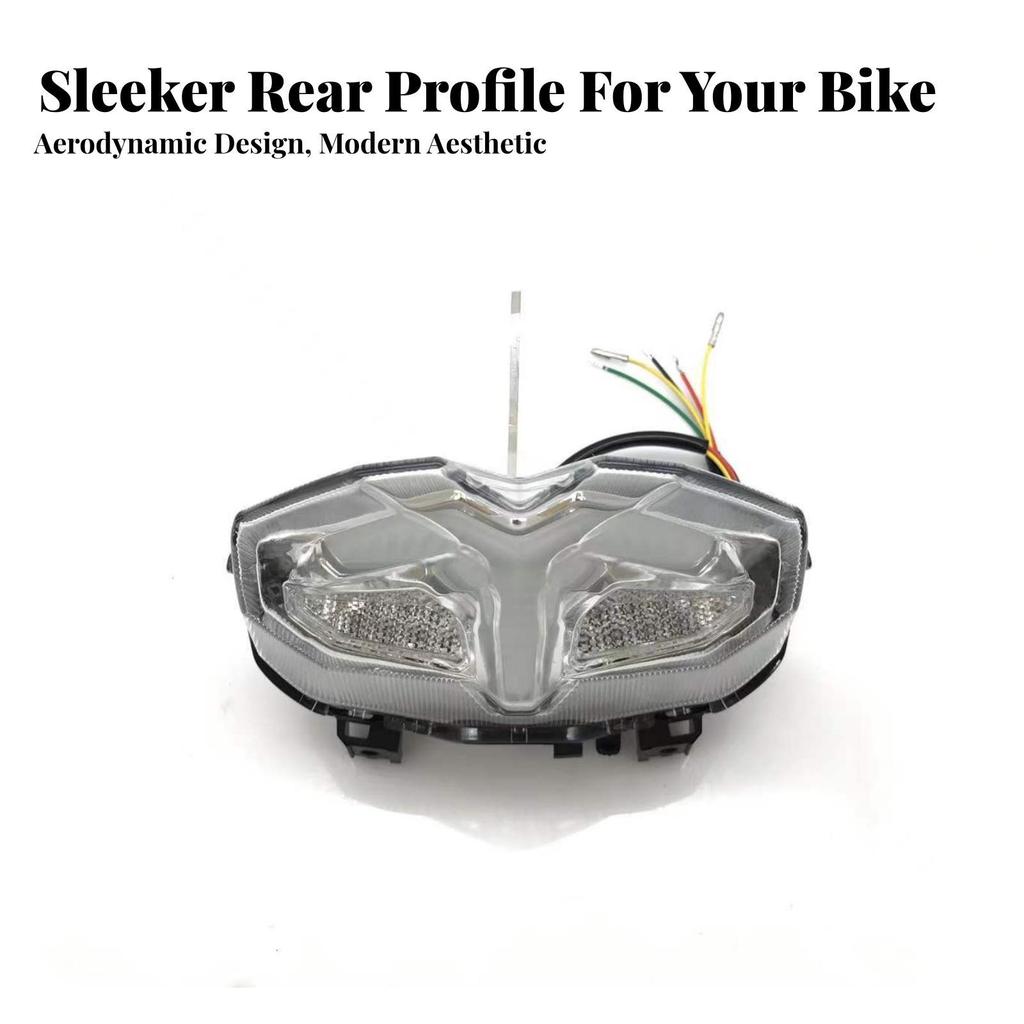 Motorcycle Tail Light with Turn Signals Sleek Integrated