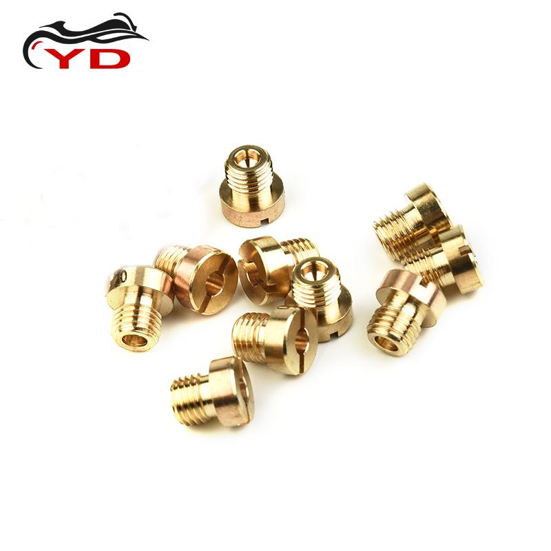 Pakket van 10 stuks Carburateur Hoofdsproeier M4 M5 5mm 6mm 8mm Schroefdraad voor DellOrto BGM Motoforce Carburateur Injector Mondstuk Maat 40-205
