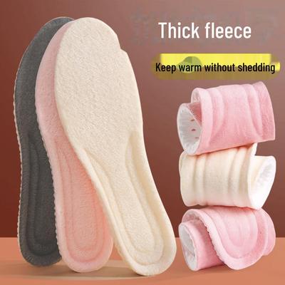 Douyin Popular Cozy Plush Insoles: Soft & Deodorizing, Thick & Warm for Autumn/Winter, Sweat-Absorbent for Men & Women