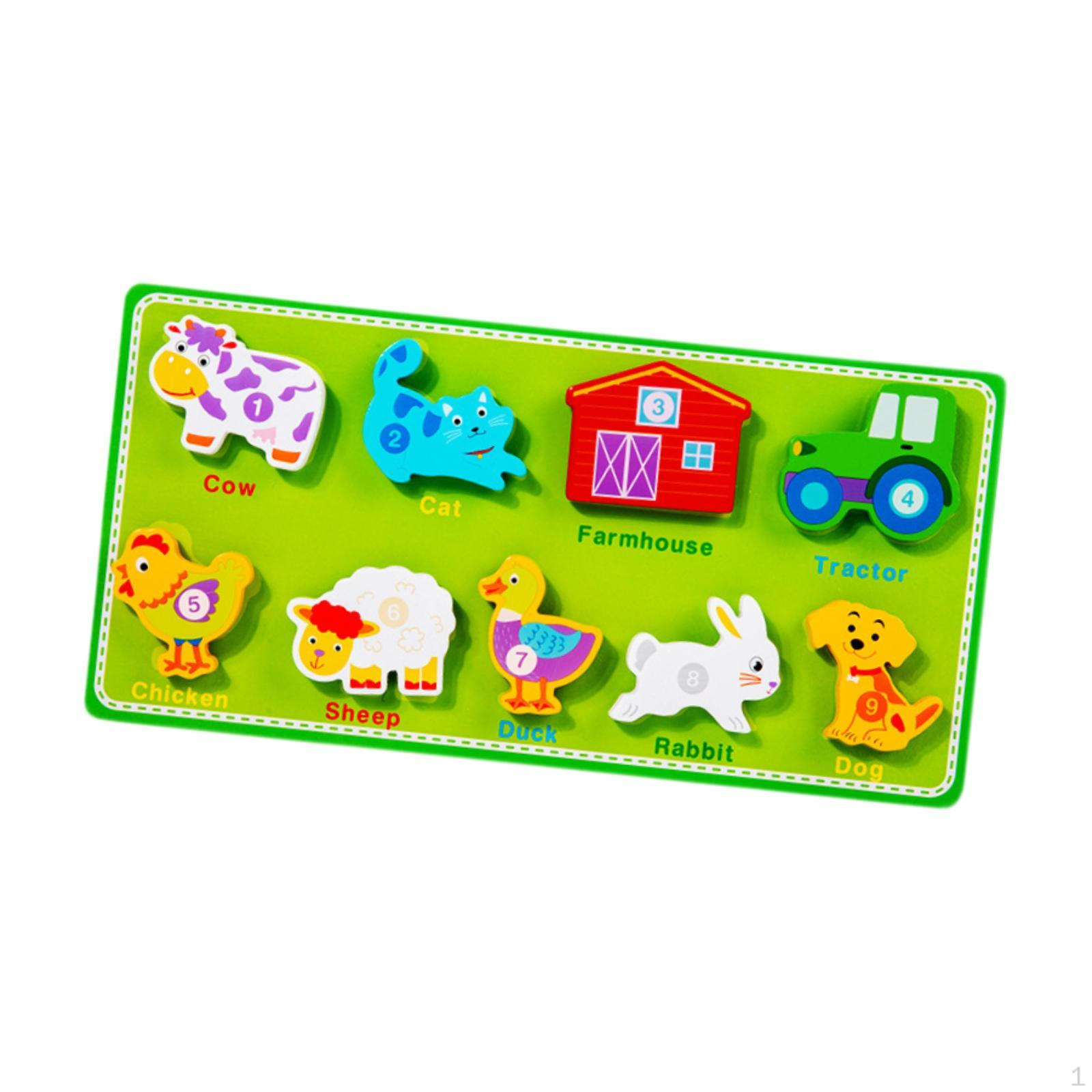 

Wooden Brain Teaser for Kids 4+ Years Old Farm