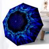 1pc Blue Lotus Flower Automatic Open/Close Umbrella, Folding Compact Umbrella with Lightweight Design for Women/Men yy251011057