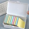 Transparent Plastic Storage Box Pocards Small Card Storage Box Desk Organizer Box Classification Box Stationery