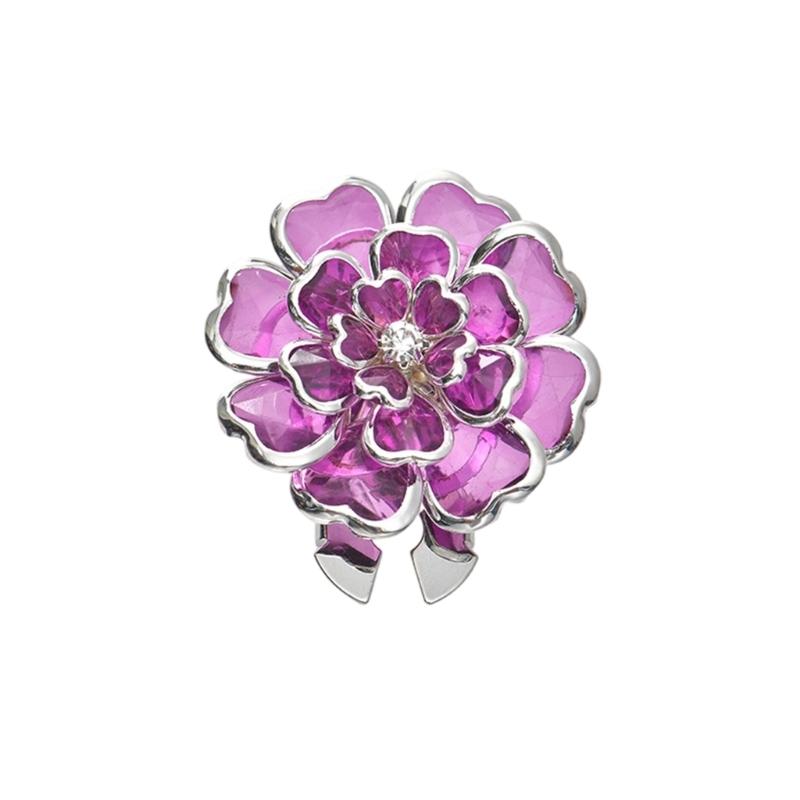 652F Dekoracyjne Pokrowce na Guziki Koszuli Cyrkonie Kwiatowe Spinki do Mankietów Klips do Koszul Kurtki Sukienka Kostium Mundur Dekoracja