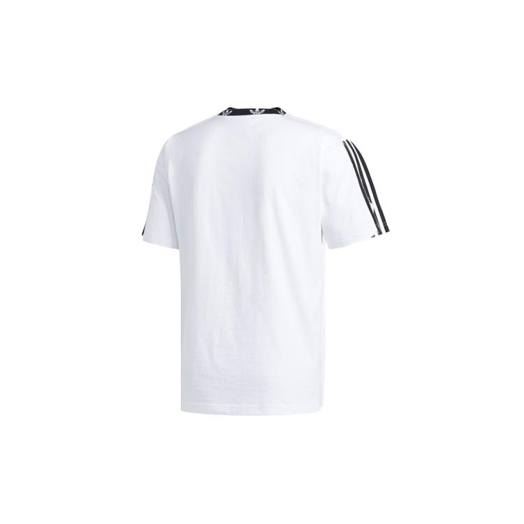 adidas Trefoil Ribbed Tee White Black Men s ED5612 M