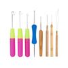 5/7/8/9 Stück gebogenes Knüpfhaken-Set, Häkelnadel, Dreadlocks-Werkzeug, Strick- und Häkelnadeln, Haarverlängerungs-Werkzeug zum Flechten