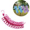 180cm Elastic Outdoor Clothesline Pants Laundry Drying Hanger Rope with 12 Clips