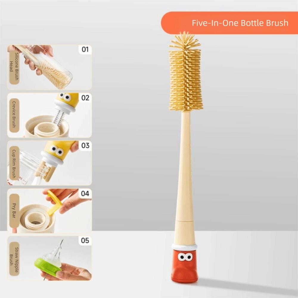 Multi-functional Cup Cleaning Brush Long Handle Glass Brush  Water Bottles Cleaner Tool