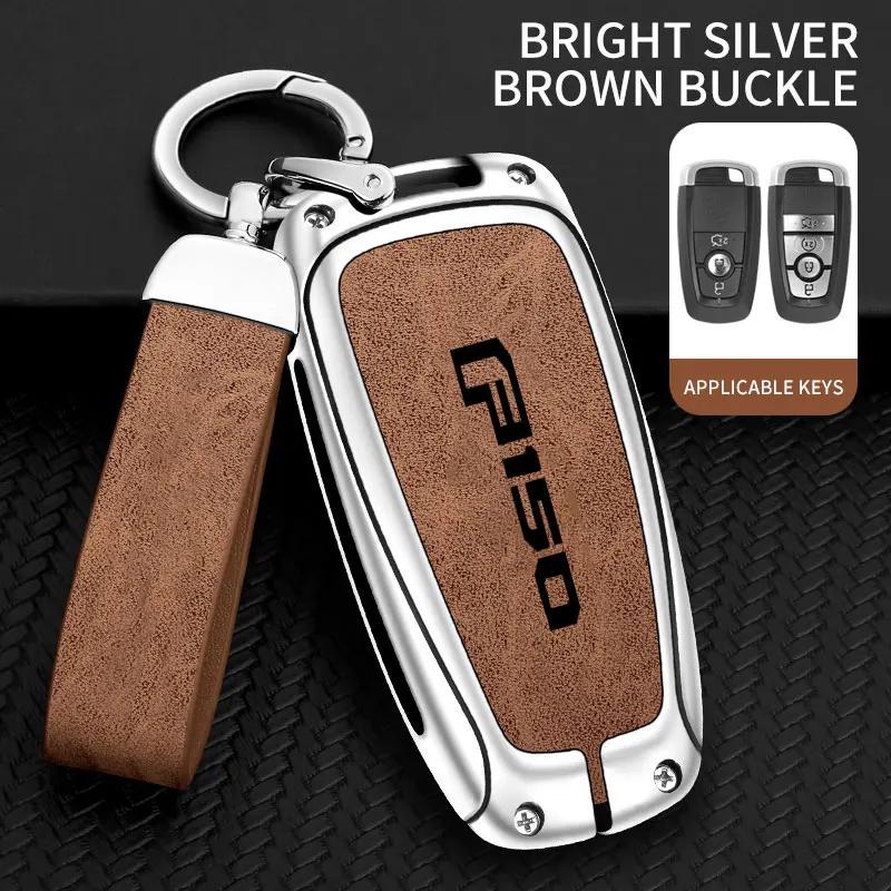 

Styling Mouldings Zinc Alloy Car Remote Key Case For Ford Raptor F150 Remote Control Protector For Ford F-150 RAPTOR Car Key Cov