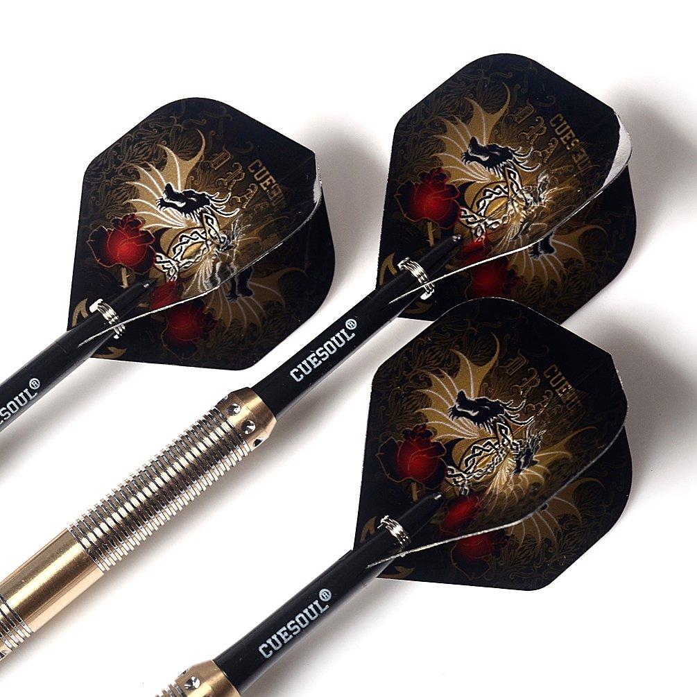 CUESOUL Dragon Deluxe Brass Steel Tip Darts Set, 21g F2302-L