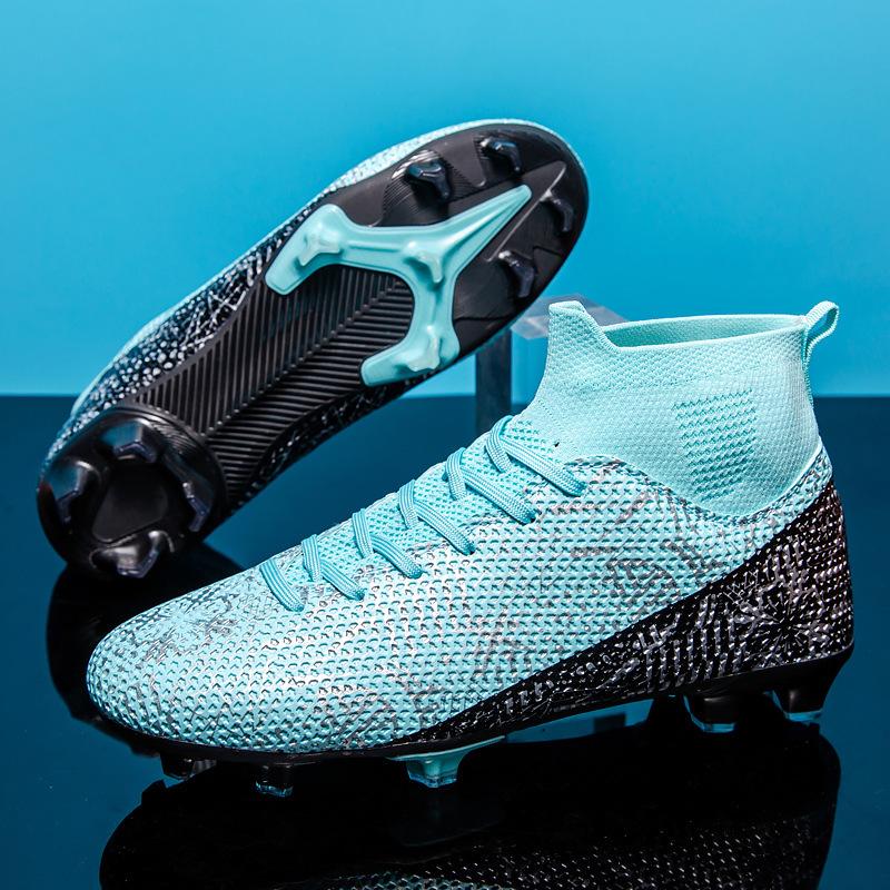 High-top adult football shoes men's and women's TF broken nails artificial turf AG long nails student training football shoes