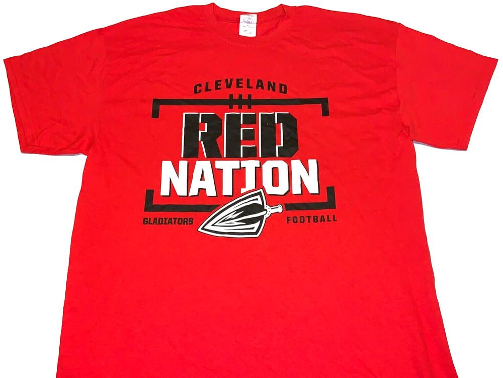 Rare Vintage 2000s Cleveland Gladiators Arena Football League Red T-Shirt New XL Unisex T-Shirt S