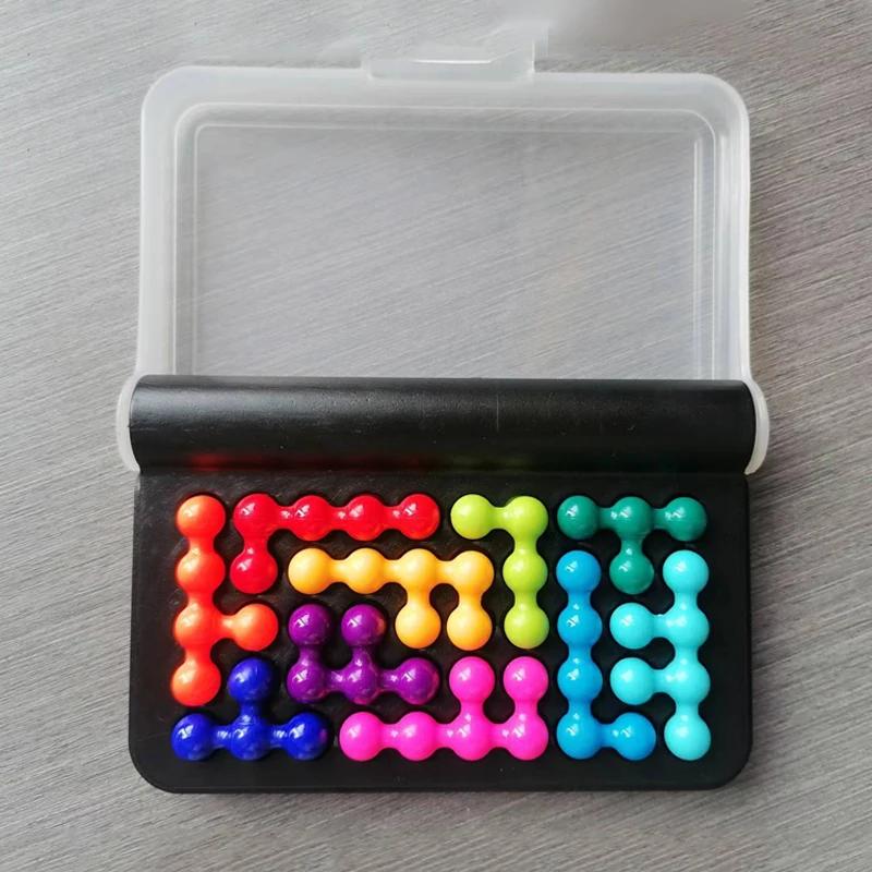 2D&3D 120 Challenges Puzzler Travel Game for Kids and Adults Cognitive Skill-Building Brain Game Montessori Toys Puzzle