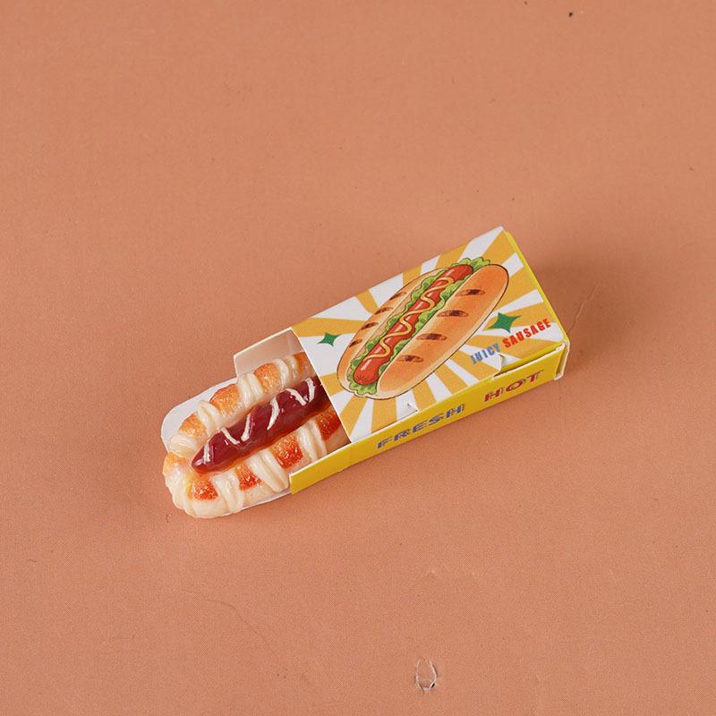 5 Sets Miniature Fast Food Packaging Boxes 1:12 Scale Dollhouse Dog Bread Cookie Boxes For Doll House Kitchen Scene Decor