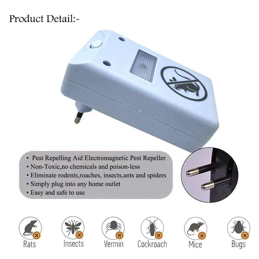 Ultrasonic Electromagnetic Pest & Mosquito Repellent Device