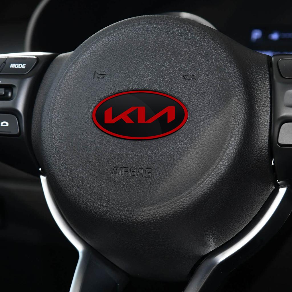 1Pcs ABS Car Steering Wheel Center Emblem Sticker Car Styling For KIA Rio Ceed Sportage Cerato Soul Sorento Flip R K2 K3 K5 K6 K7 K8 Soul