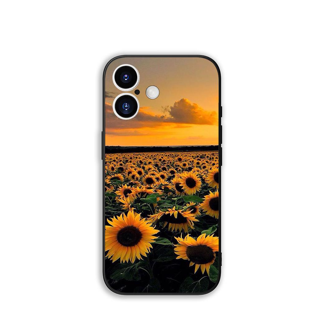 For Samsung Galaxy A55 A54 A25 A36 A17 A26 A35 A33 A34 A14 A37 S8 S9 S20 S21 FE S10 Plus Phone Case Sunflower Flower Yellow