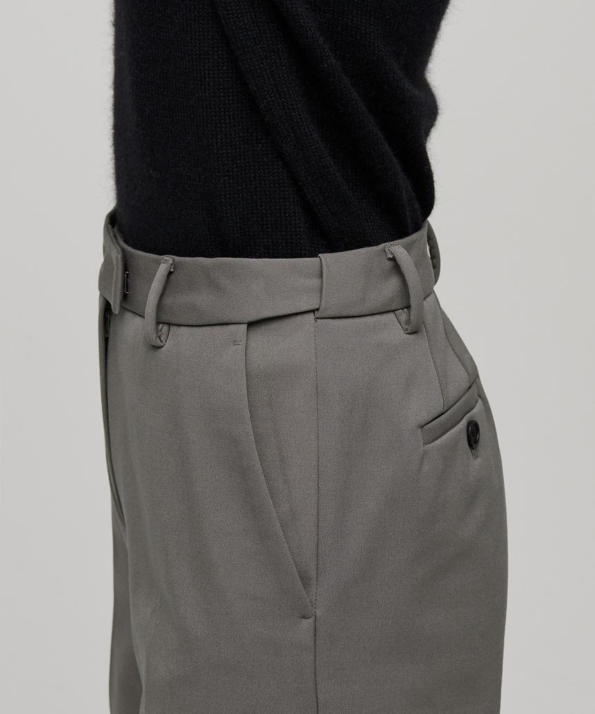 MUSINSA STANDARD WOMAN Women'S Heavyweight Brushed Straight Hidden Elastic Waist Slacks [Warm Gray]