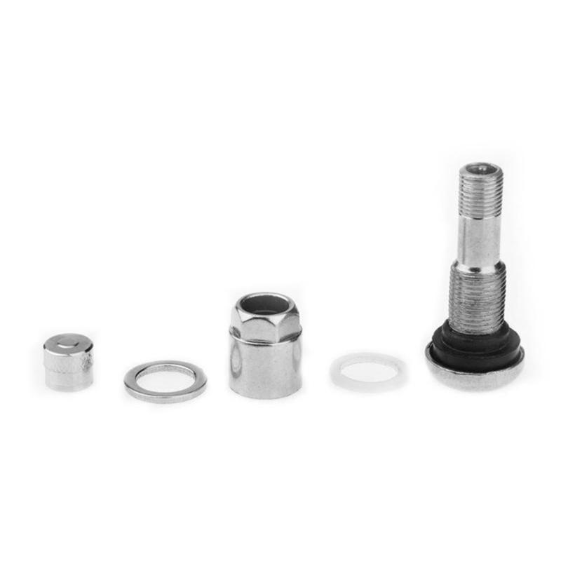4-piece/set Stylish Metal Stems Car Tyre Valves Metal Heavy Duty Stainless Steel Accessories for Auto & Motorcycle Tires