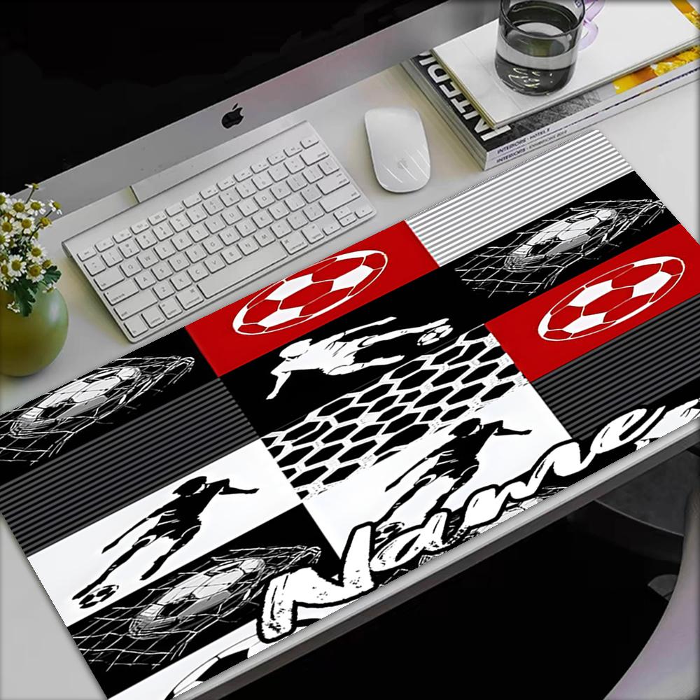 Custom Name Soccer Theme Mouse Pad, Non Slip Rubber Base, Multifunctional Office & Home Decor, Perfect for Workspace Personalization.
