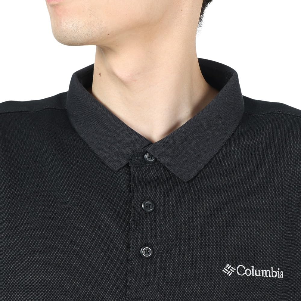 Columbia Cove Dome Butte Solid Piqué Polo AE0412, Men's Medium, Black