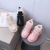 New Fall/Winter Girls' Warm Plush-Lined Boots – Bow Decoration, Solid Color, Versatile Simple Style Short Boots