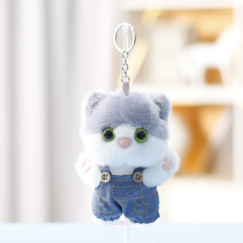 Plush Cat Doll Keychain Gift For Women With Soft Polyester Filling