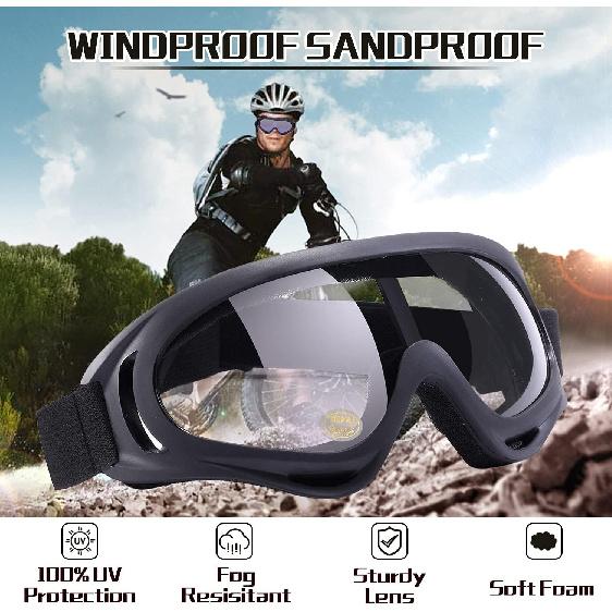 Motorcycle Goggles 2 Pack - ATV Dustproof Dirt Bike Goggles For Ski Racing Riding, Off Road Waterproof Motocross
