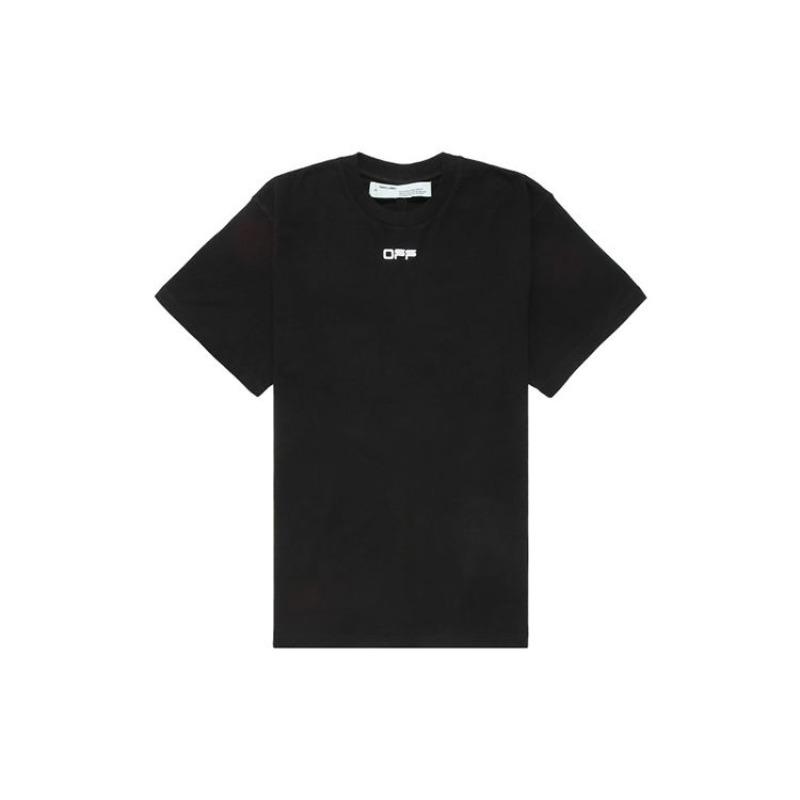 Off-White SS20 Flughafenband Pfeildruck Kurzarm T-Shirt Herren Schwarz OMAA038S201850031088