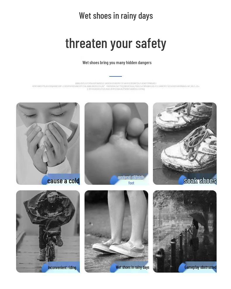 Waterproof Non-Slip Transparent Disposable Rain Boot Covers