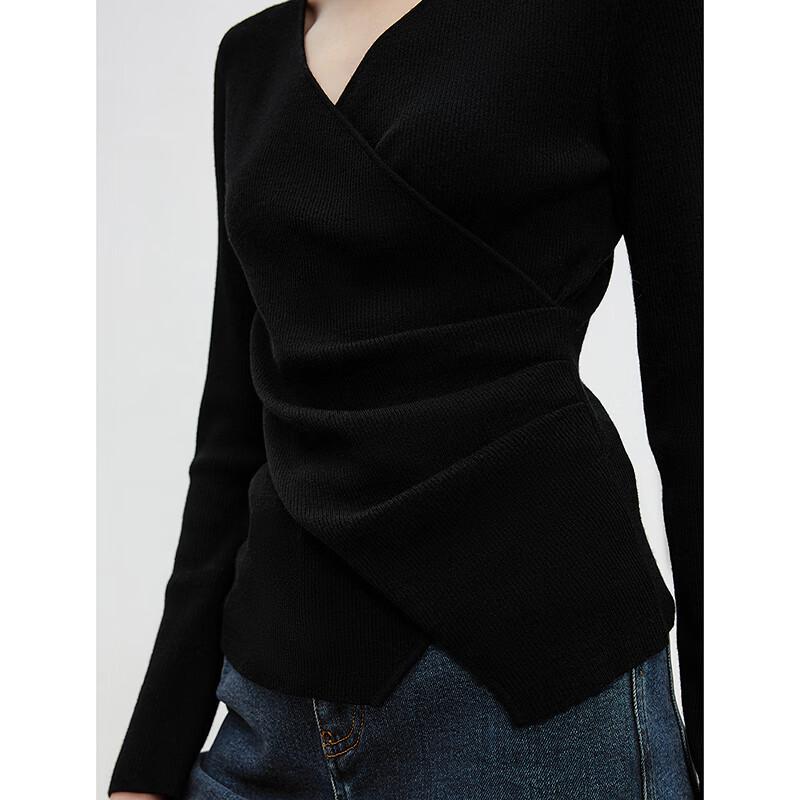 Langzi V-Neck Wool Knit Sweater