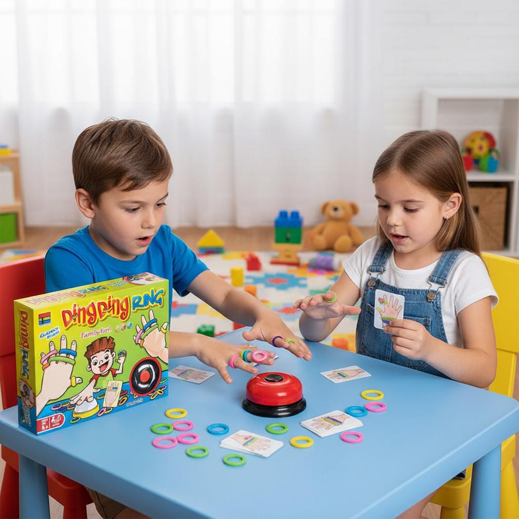 Balancing Board Game Hands-On Puzzle Game Rubber Band Bracelet Game for Holiday Family Games