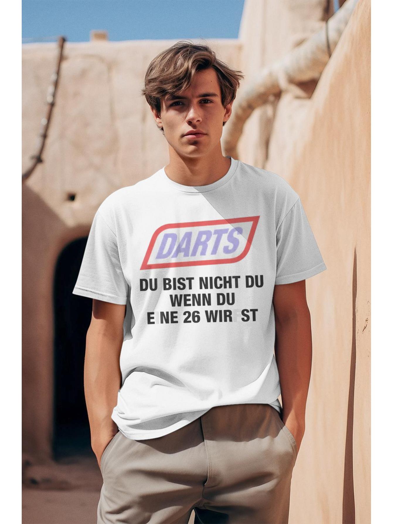Fun German Darts Quote T-Shirt - When You Throw a Dart XXL