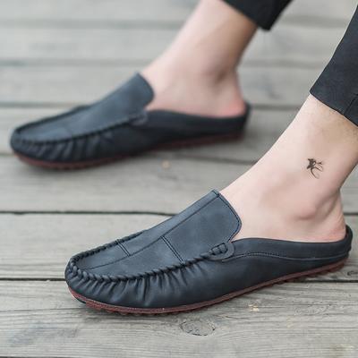 Outdoor Mules Men Open-back Casual Shoes Summer Man Slides Slip-On Backless Loafers Slippers Half Shoe For Men Sandals 2025