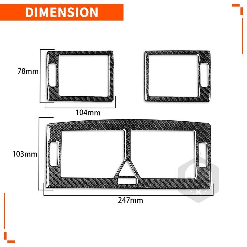 For Benz B Class W245 2005-2011 Real Carbon Fiber Sticker Air Conditioning Vent Panel Cover Car ide Decorative Accessories