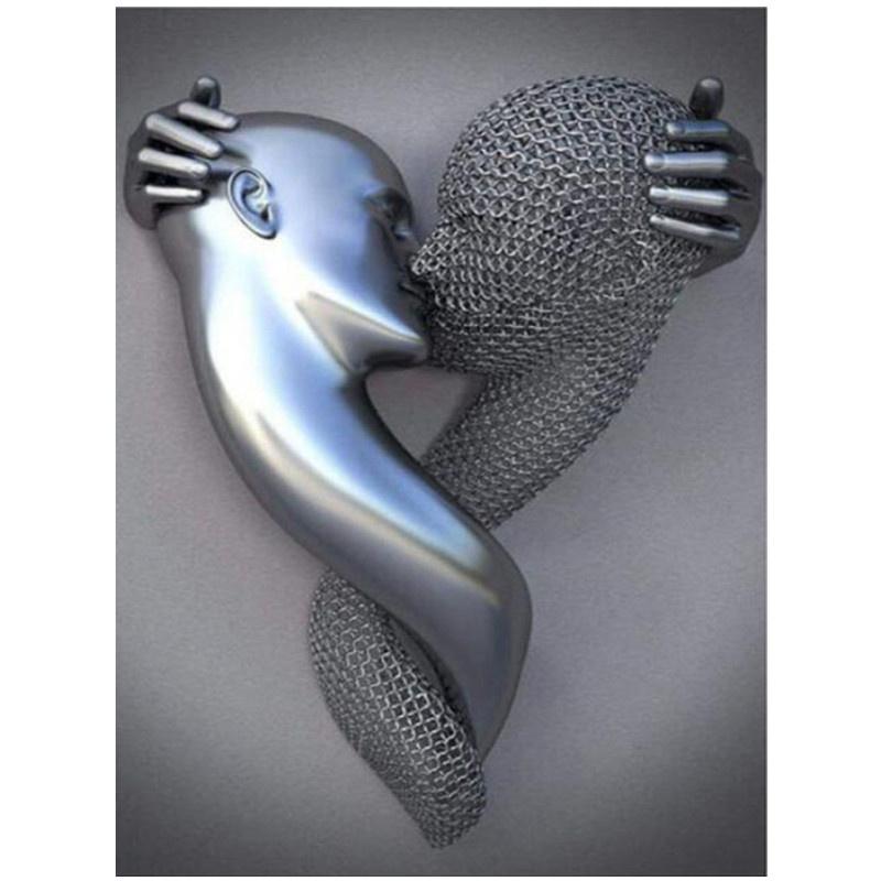 5D DIY Diamond Painting Metal Art Series Diamantové vyšívací sada křížového stehu Domácí dekorace s mozaikou z drahokamu