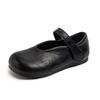 New Korean Style Girls' All-match Round-toe Soft-soled Leather Shoes for Spring and Autumn