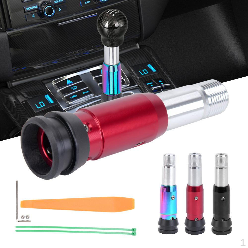 Car Gear Shift Head Converter Metal Professional Knob Adapter Red