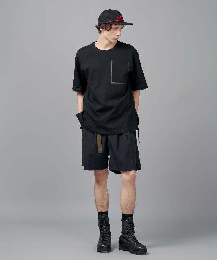 COMSPACE1980 Side Slit Design T-Shirt_Black