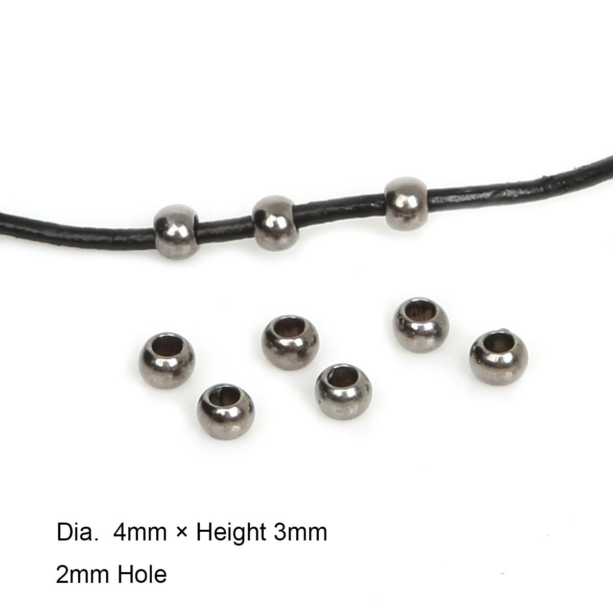 

30-300 шт. покрытые акрил пластик CCB круглые большие отверстия свободные бусины-разделители для изготовления браслетов DIY ювелирных изделий 4x3mm 300pcs серебряный