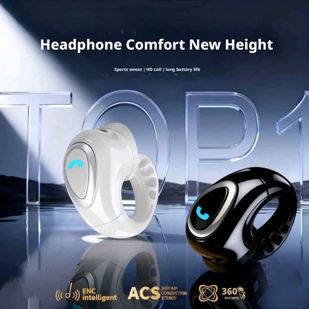 1PC Wireless Headphones Bluetooth 5.4 Ultra-Light Sports Ear Hook Mini HiFi Stereo Waterproof Gaming Earphones Gifts