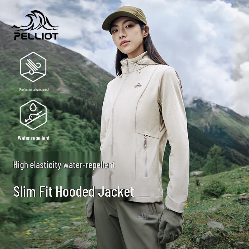 PELLIOT Women's Outdoor Breathable Slim-Fit Softshell Jacket
