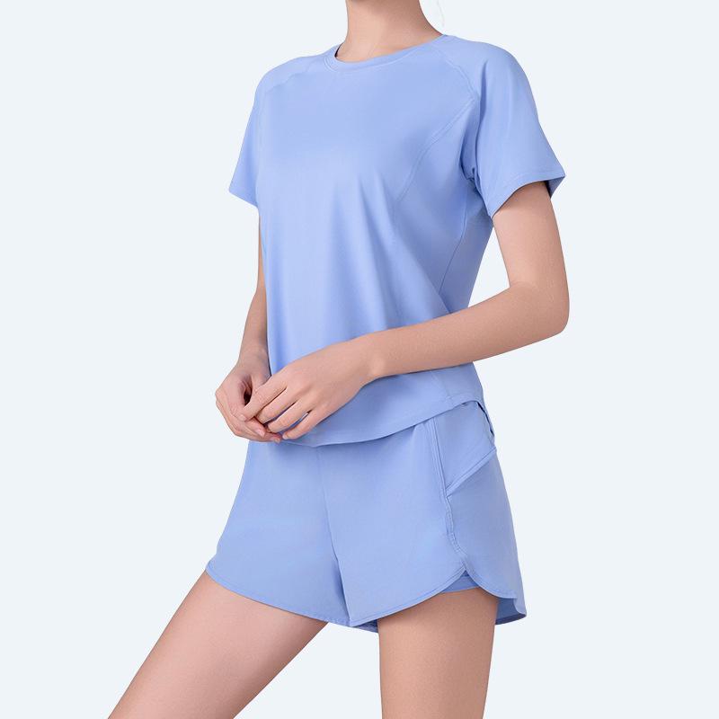 Women's Summer Sports Shorts & Yoga Pants Set with Side Phone Pocket for Running & Training