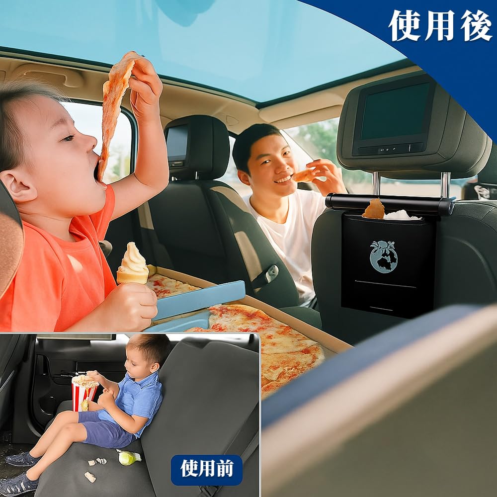 UNNIK Car Trash Bag Car Trash Attaches to Back Seats and Includes 40 PE No Tools Compatible with Multiple Car Accessory for Outdoor Convenient