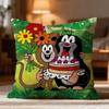 Fashion T-Tthe Little Mole Cushion Cover Soft Washable Pillow Case Multi-Scene For Couch Bed Travel Office Use