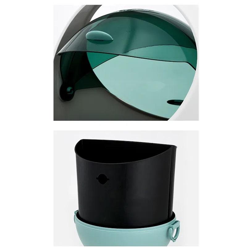 Household Light Luxury Creative Bathroom Kitchen Covered Garbage Bin Living Room Sanitary Paper Towel Toilet Storage Basket