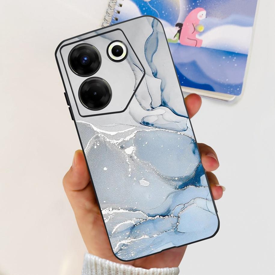 For Tecno Camon 20 Pro 5G Case Marble Cover For Tecno Camon 20 Bumper Soft Silicone Phone Cases For Camon20 Pro CK8n CK7n Fundas