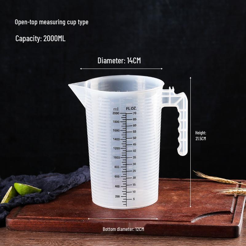 Hitzebeständiger Messbecher 5000 ml mit Deckel für Milchtee und Backen