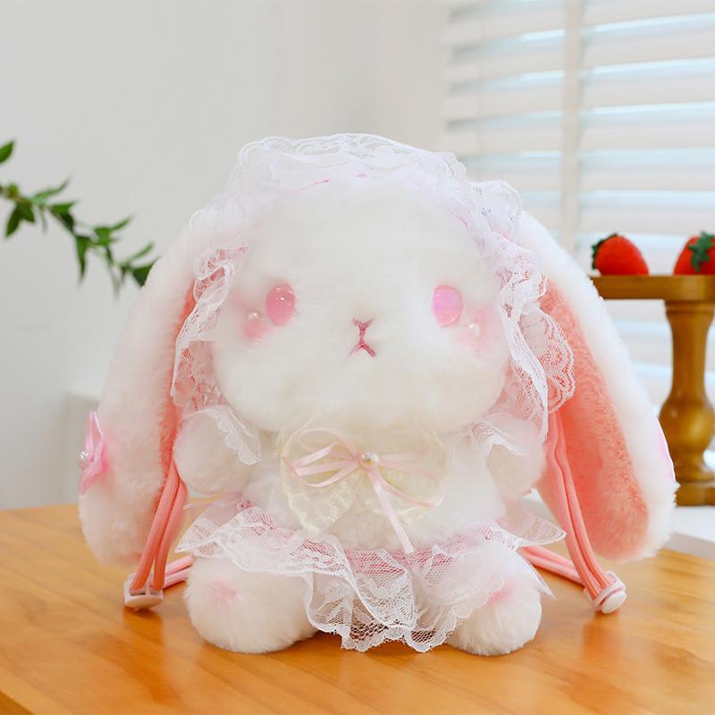 Lolita Plush Rabbit Bunny Crossbody Bag Animal Print Children Outfits Toddler