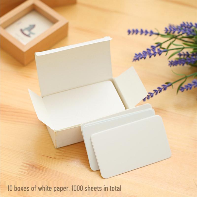 Small Blank White Cardstock for English Memory Words