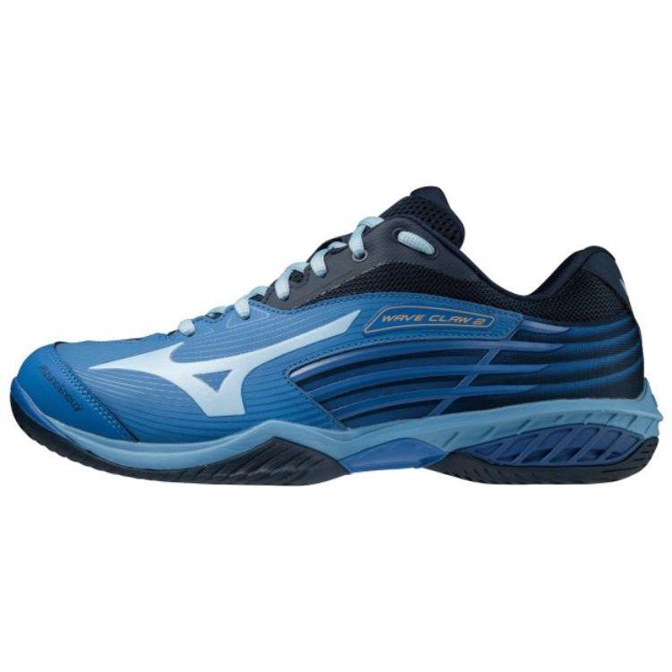 Mizuno Wave Claw 2 Shock Absorbing Durable Low-Top Badminton Shoes Unisex sneaker Blue Black 71GA211006 41